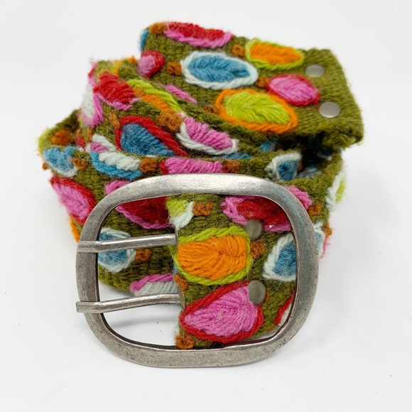 Jenny Krauss Accessories - Jenny Krauss | Floral Petal Leaf Wool Belt Peru M